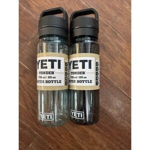 YETI Yonder 25 oz Water Bottle Set Black Clear BPA Free Lightweight